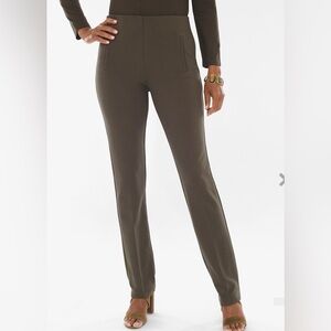 26. Chico’s So Slimming Juliet Army Green Straight-Leg Pants 0R/ 4R / S